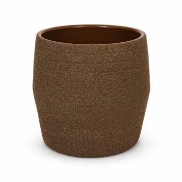Pot sion d28h26cm zand bruin, HS Potterie, tuincentrumoutlet.com