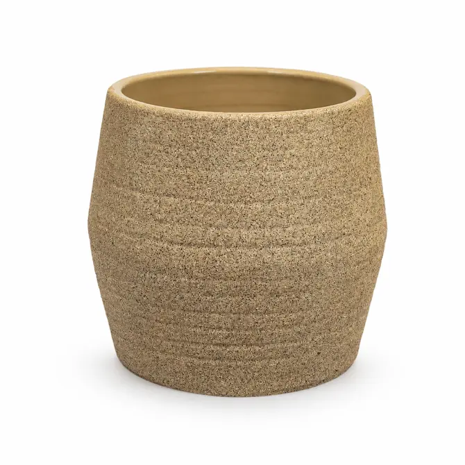 Pot sion d28h26cm zand creme, HS Potterie, tuincentrumoutlet.com