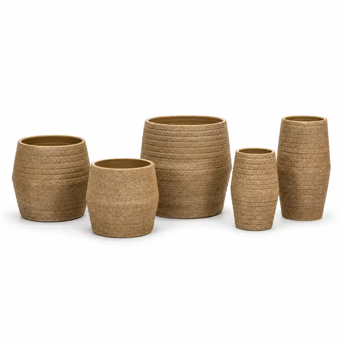 Pot sion d28h26cm zand creme sfeer 1, HS Potterie, tuincentrumoutlet.com