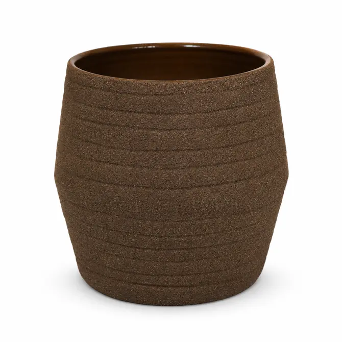 Pot sion d32h30cm zand bruin, HS Potterie, tuincentrumoutlet.com