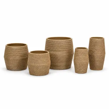 Pot sion d39h36cm zand creme sfeer 1, HS Potterie, tuincentrumoutlet.com