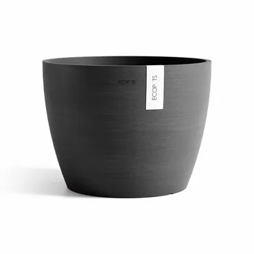 Pot stockholm 40cm d.grijs, Ecopots, tuincentrumoutlet.com