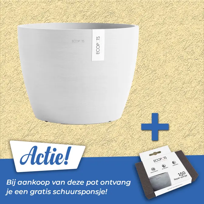 Pot stockholm 40cm puur wit - afbeelding 1