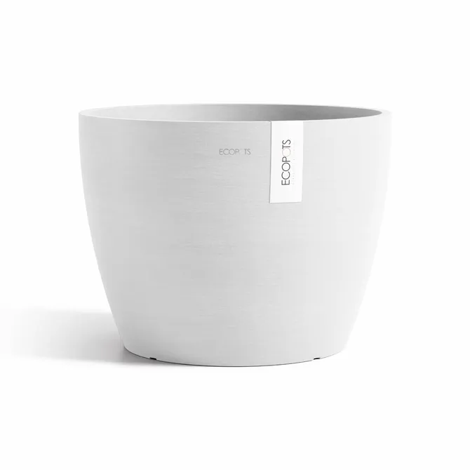 Pot stockholm 40cm puur wit, Ecopots, tuincentrumoutlet.com
