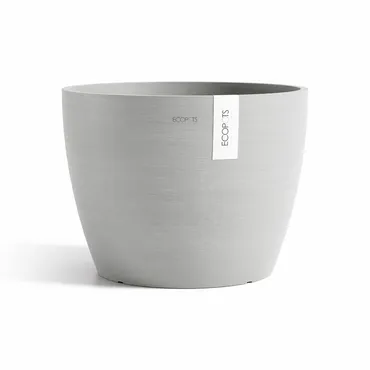 Pot stockholm 40cm wit grijs, Ecopots, tuincentrumoutlet.com