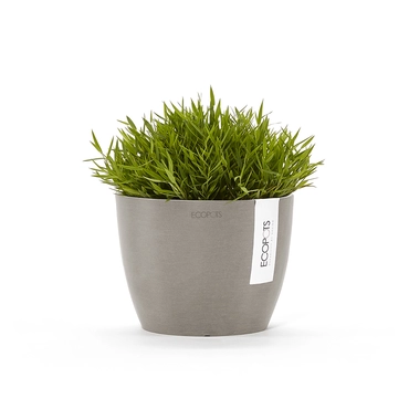 Pot stockholm d16cm taupe sfeer, Ecopots, tuincentrumoutlet.com