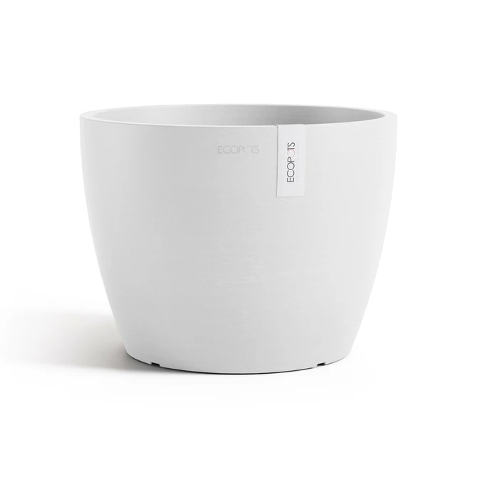 Pot stockholm d24cm puur wit, Ecopots, tuincentrumoutlet.com