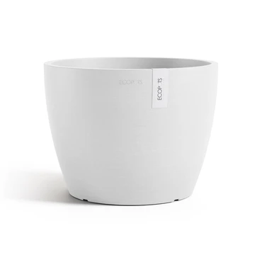 Pot stockholm d24cm puur wit, Ecopots, tuincentrumoutlet.com