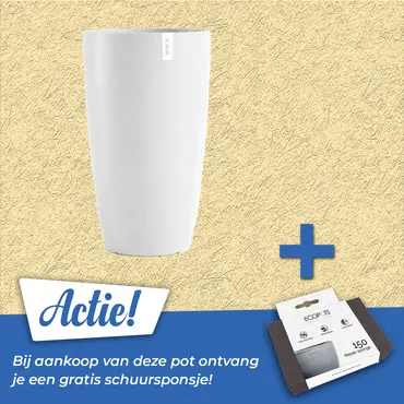 Pot stockholm high h60cm puur wit