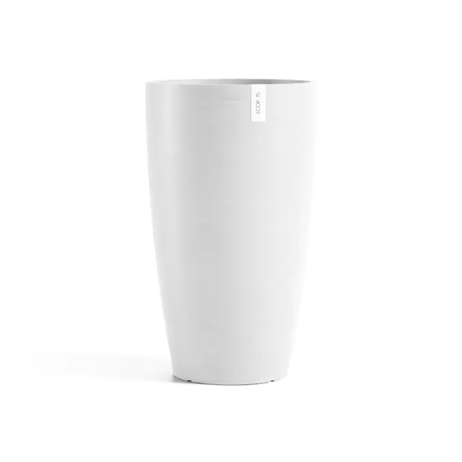 Pot stockholm high h60cm puur wit, Ecopots, tuincentrumoutlet.com
