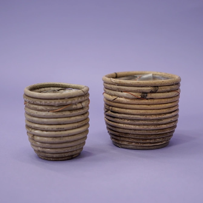 Pot streep d7h8cm grijs - afbeelding 2