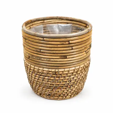 Pot streep lombok d21h20cm naturel, Van der Leeden, Tuincentrumoutlet.com