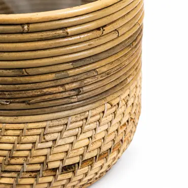 Pot streep lombok d24h24cm naturel detail, Van der Leeden, Tuincentrumoutlet.com