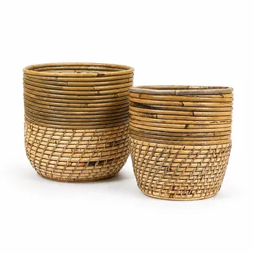 Pot streep lombok d24h24cm naturel set, Van der Leeden, Tuincentrumoutlet.com