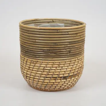Pot streep lombok d24h24cm naturel - afbeelding 1