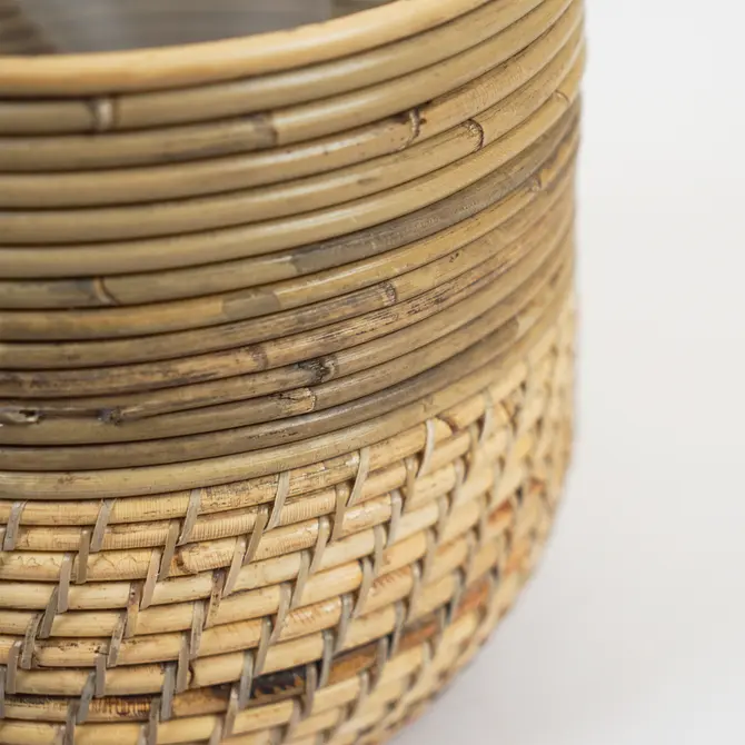 Pot streep lombok d24h24cm naturel - afbeelding 2