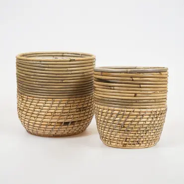 Pot streep lombok d24h24cm naturel - afbeelding 3