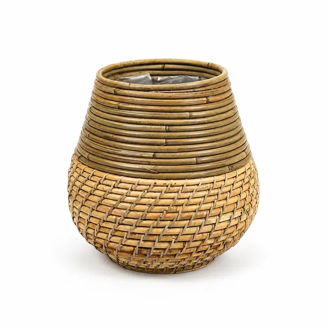 Pot streep lombok d24h25cm naturel, Van der Leeden, Tuincentrumoutlet.com