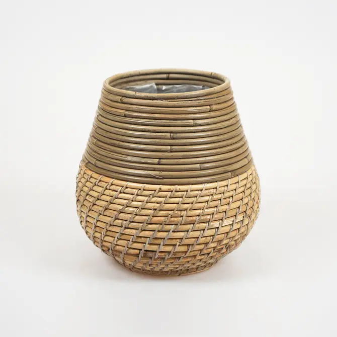 Pot streep lombok d24h25cm naturel - afbeelding 1