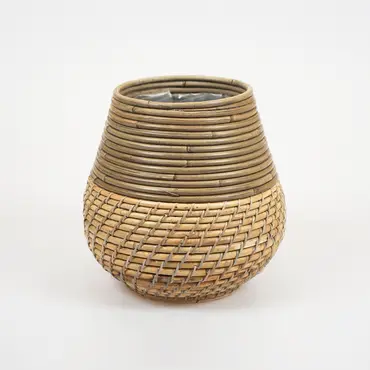 Pot streep lombok d24h25cm naturel - afbeelding 1