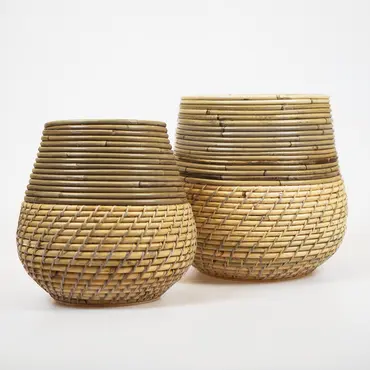 Pot streep lombok d24h25cm naturel - afbeelding 3