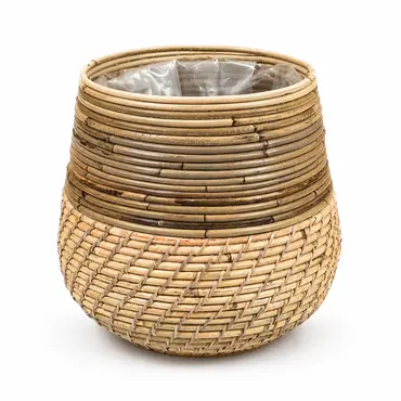 Pot streep lombok d31h29cm naturel, Van der Leeden, Tuincentrumoutlet.com