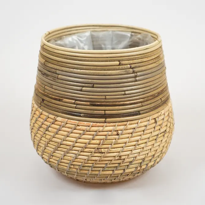 Pot streep lombok d31h29cm naturel - afbeelding 1