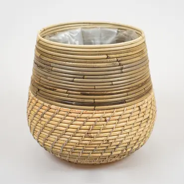 Pot streep lombok d31h29cm naturel - afbeelding 1
