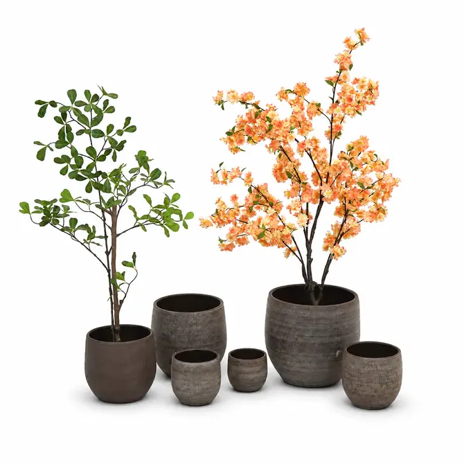 Pot tokio d24h22cm bruin sfeer, HS Potterie, tuincentrumoutlet.com