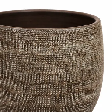 Pot tokio d24h22cm bruin detail, HS Potterie, tuincentrumoutlet.com
