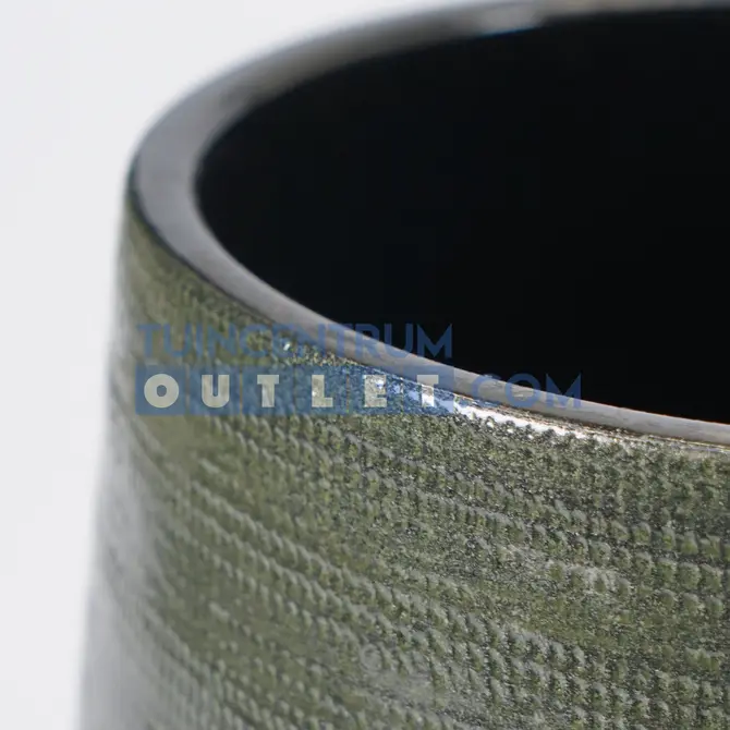 Pot Tokio groen - Ø16 H14cm detail, HS Potterie, Tuincentrum Outlet