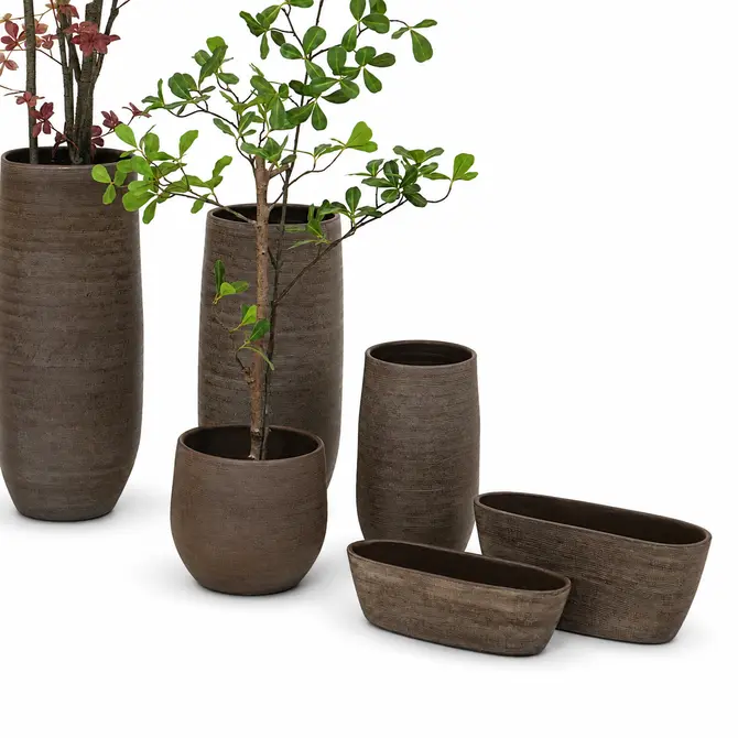 Pot tokio ovl 42x15x19cm bruin sfeervol, HS Potterie, tuincentrumoutlet.com