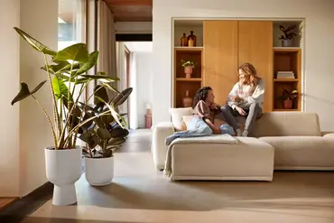 Pot vibes fold coupe d30cm linnenwt sfeer, Elho, tuincentrumoutlet.com