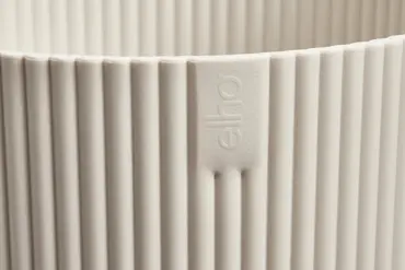 Pot vibes fold d11cm linnen wit detail, Elho, tuincentrumoutlet.com