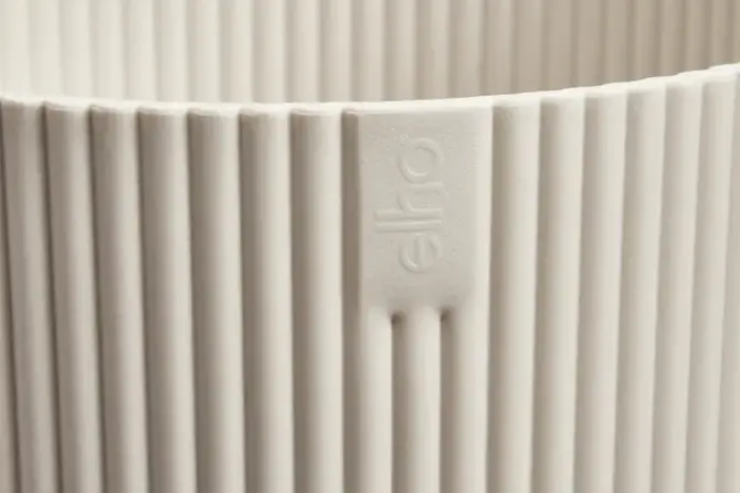 Pot vibes fold d22cm linnen wit detail, Elho, tuincentrumoutlet.com