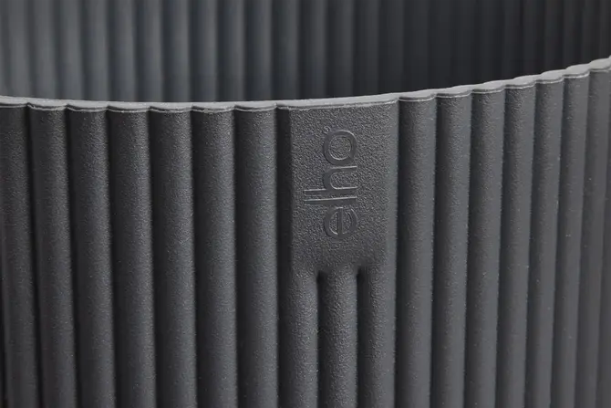 Pot vibes fold d40cm antraciet detail, Elho, tuincentrumoutlet.com