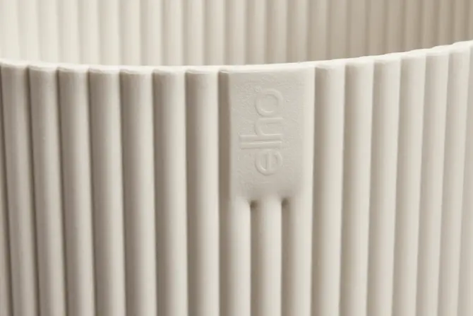 Pot vibes fold d47cm linnen wit detail, Elho, tuincentrumoutlet.com
