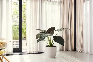 Pot vibes fold d47cm linnen wit sfeer, Elho, tuincentrumoutlet.com