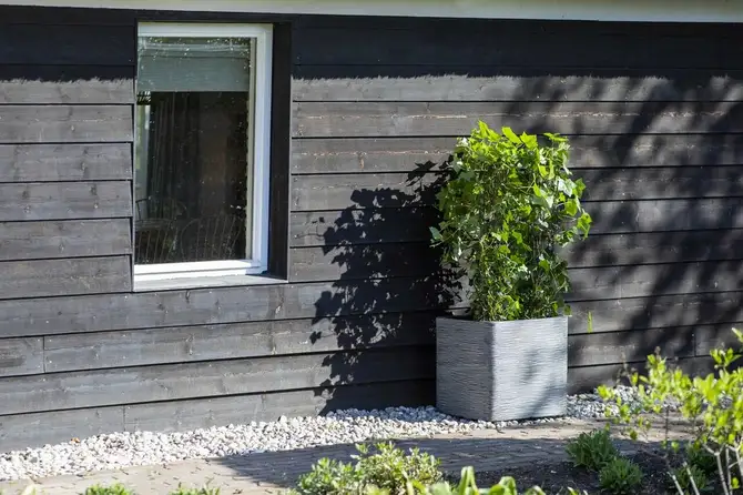 Planter square Rib NL 50x50x50 anthracite sfeer, Capi Europe, tuincentrumoutlet