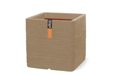 Pot vk rib nl 40x40x40cm beige, Capi Europe, tuincentrumoutlet.com