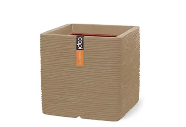Pot vk rib nl 50x50x50cm beige, Capi Europe, tuincentrumoutlet.com