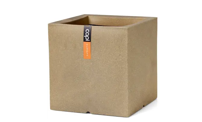 Pot vk smooth nl 40x40x40cm beige, Capi Europe, tuincentrumoutlet.com