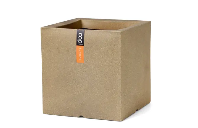 Pot vk smooth nl 50x50x50cm beige, Capi Europe, tuincentrumoutlet.com