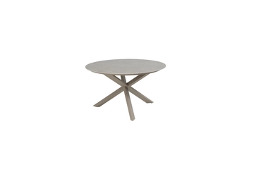 Prado tafel keramiek sabbia panna latte ⌀130 cm - afbeelding 1