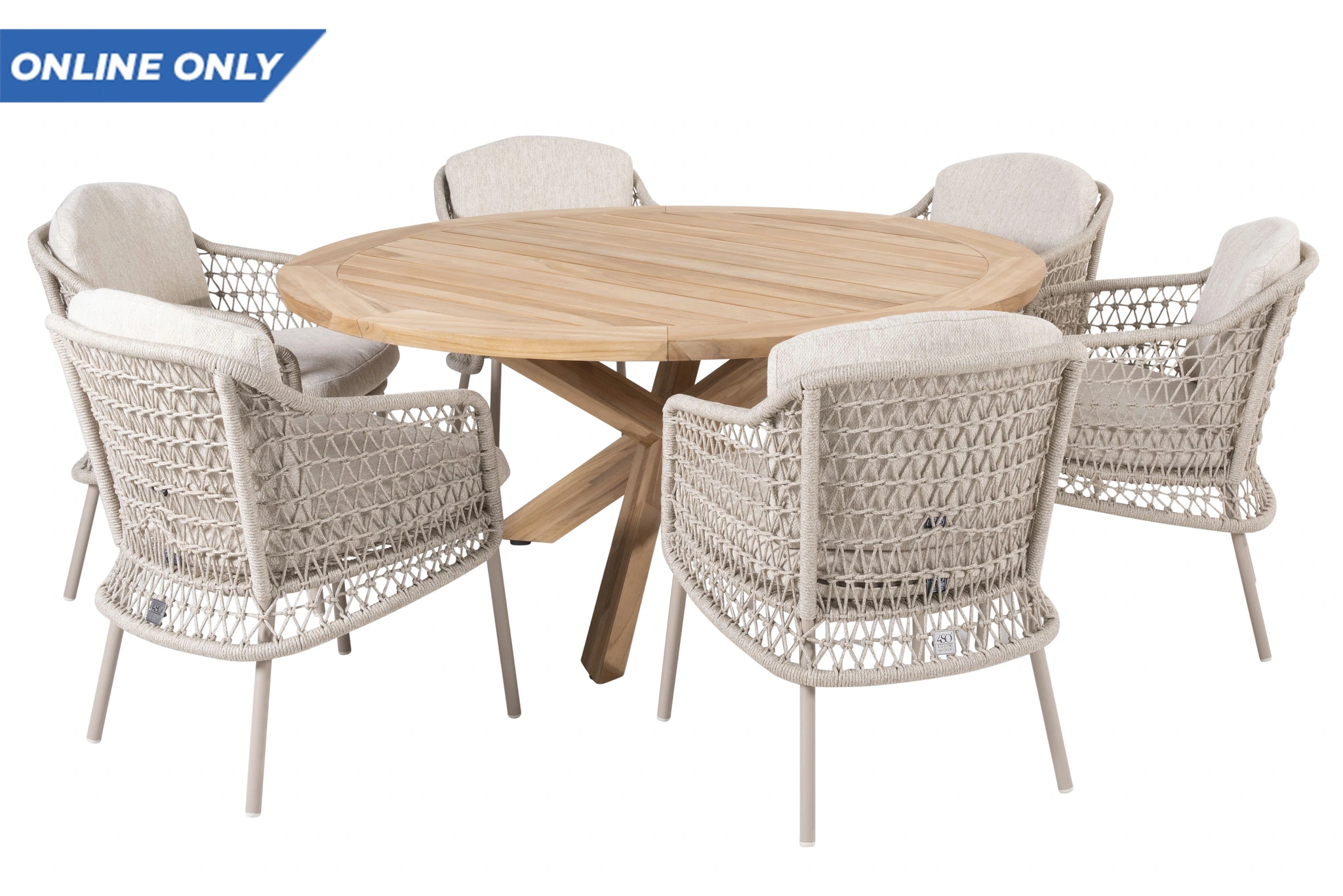Prado Tafel Teak met 6 Puccini Stoelen afbeelding