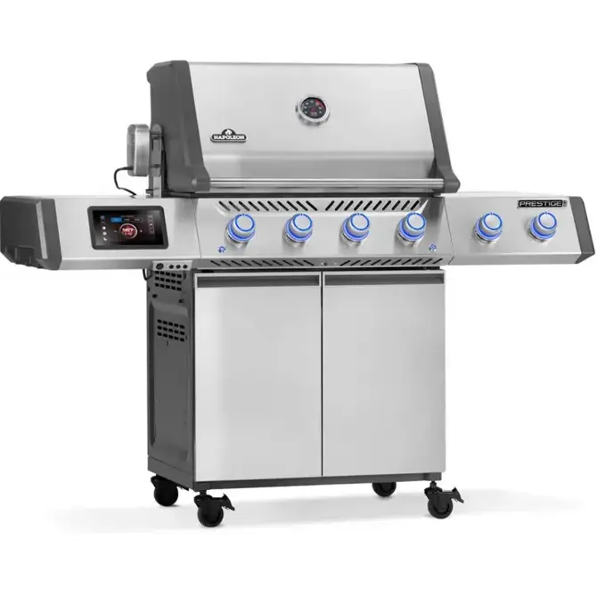 Prestige pro 500 connected zwart schuin, Napoleon, bbqkopen.nl