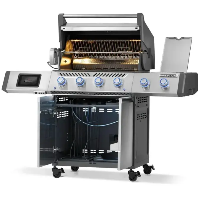 Prestige pro 500 connected zwart open, Napoleon, bbqkopen.nl