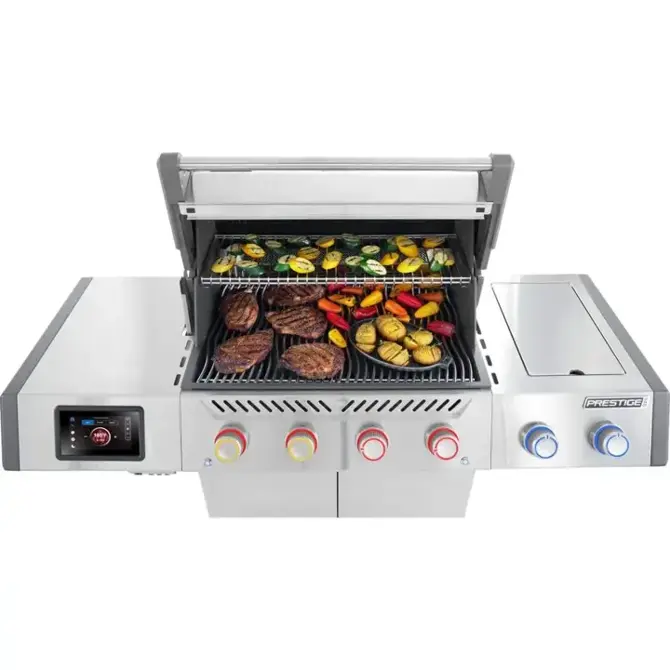 Prestige pro 500 connected zwart sfeer bovenaanzicht, Napoleon, bbqkopen.nl