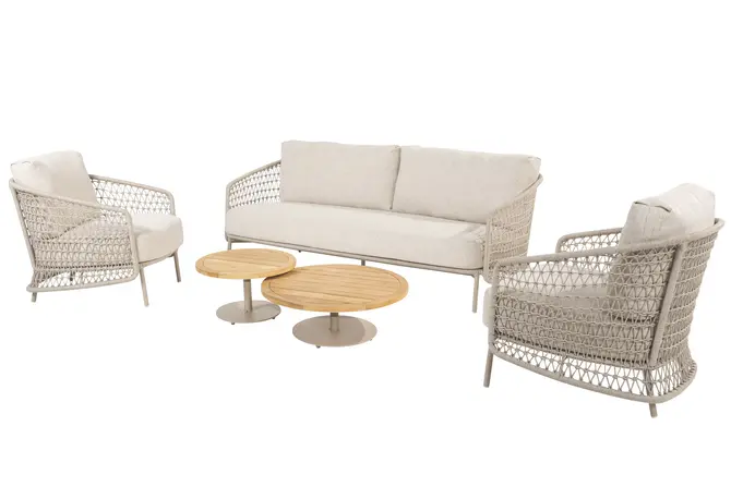 Puccini loungeset met salontafels, 4 Seasons Outdoor, Tuincentrum Outlet