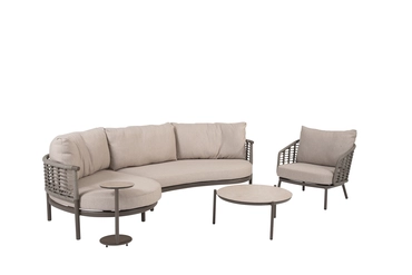 Puglia loungeset 4-delig terre schuin, 4 Seasons Outdoor, tuincentrumoutlet.com